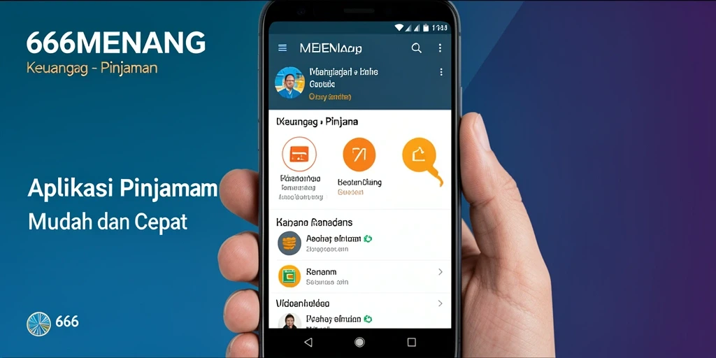 Tampilan antarmuka aplikasi Pinjaman 666MENANG yang mudah digunakan.