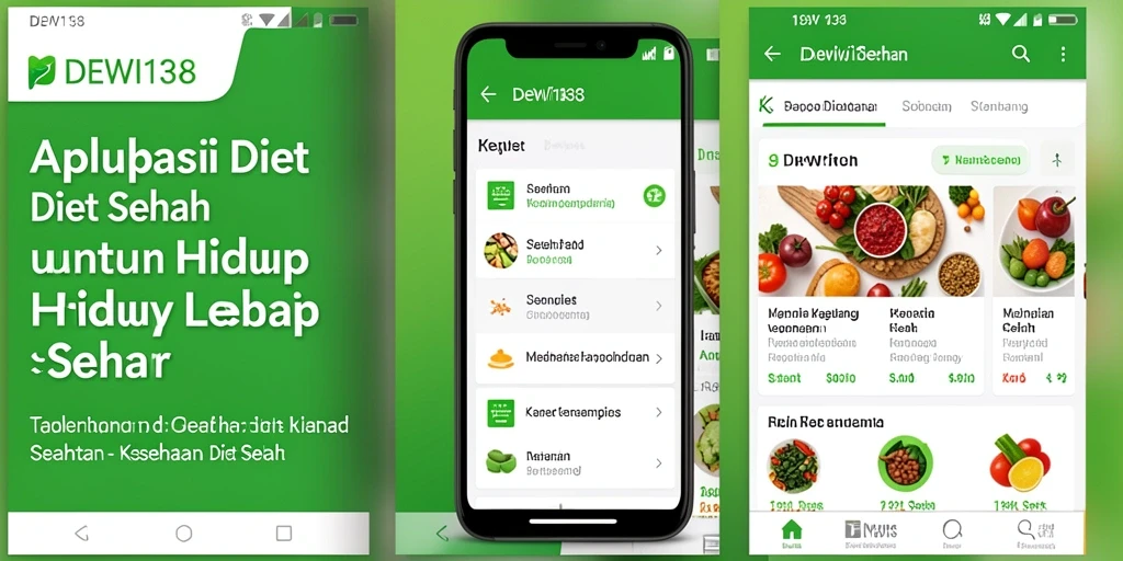 Antarmuka DEWI138 yang menarik dan informatif untuk Diet Sehat.