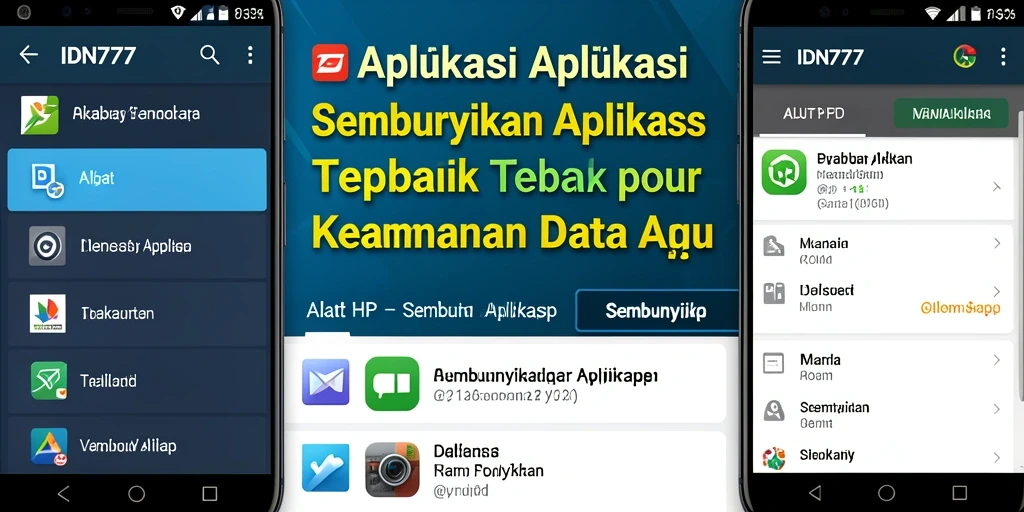 Antarmuka IDN777 yang memudahkan penyembunyian aplikasi untuk keamanan data.