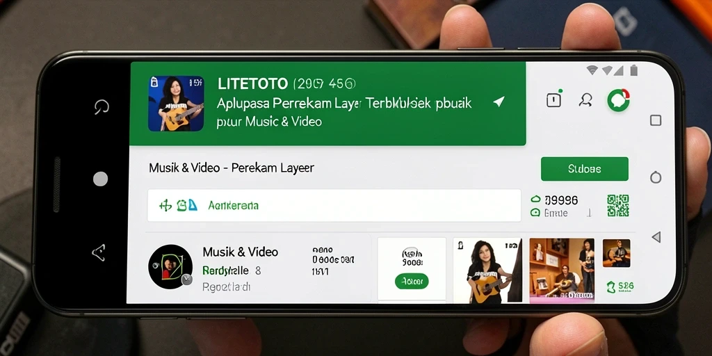 Tampilan antarmuka LITETOTO untuk merekam layar dan audio.