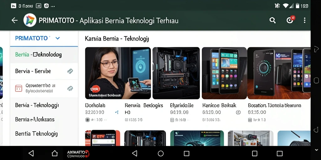 Tampilan antarmuka aplikasi PRIMATOTO yang modern dan responsif.