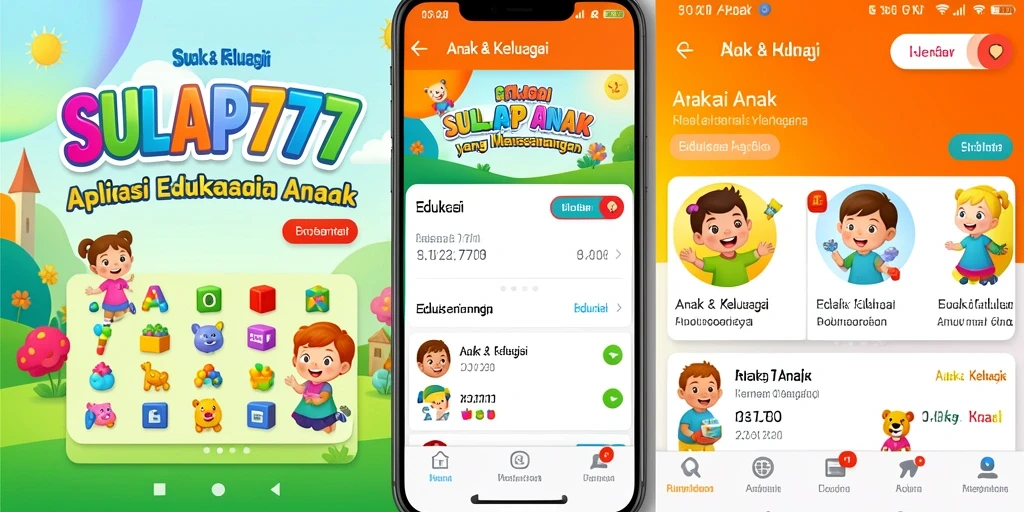 Tampilan antarmuka SULAP777 yang ceria dan menarik bagi anak-anak.